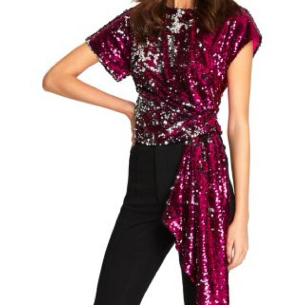 Alice McCall Pink Sequin Top